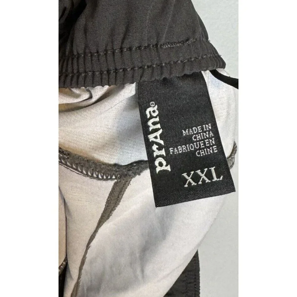 Men’s Prana Swim Trunks XXL striped Grey Gray Swimwear Bathing Suit 7” Inseam